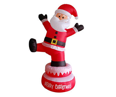 5' Inflatable LED Rotating Santa Claus