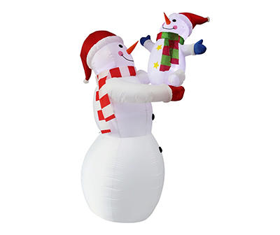 8' Inflatable LED Snowman & Child
