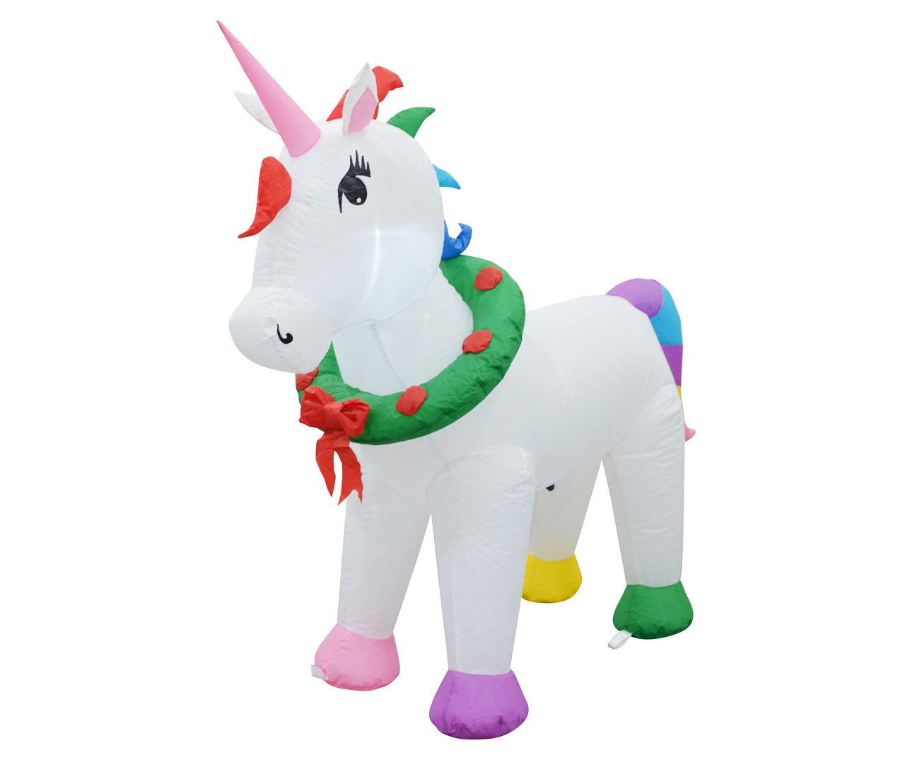 Jeco 4' Inflatable LED Unicorn & Wreath | Big Lots