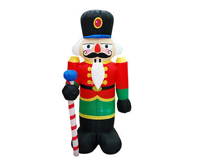 6' Inflatable LED Red & Green Nutcracker