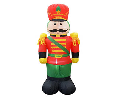 4' Inflatable LED Red & Green Nutcracker