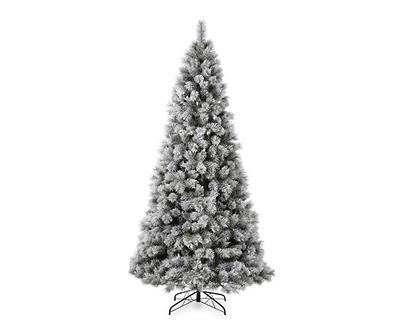 9' Spruce Snow Flocked Pre-Lit Artificial Christmas Tree with Warm White Lights