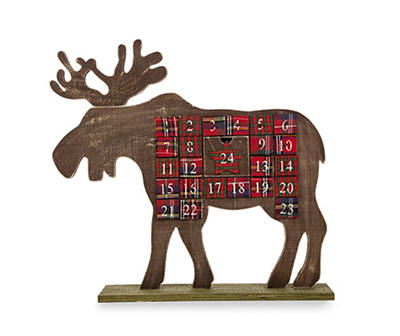 Wooden Christmas Countdown Reindeer