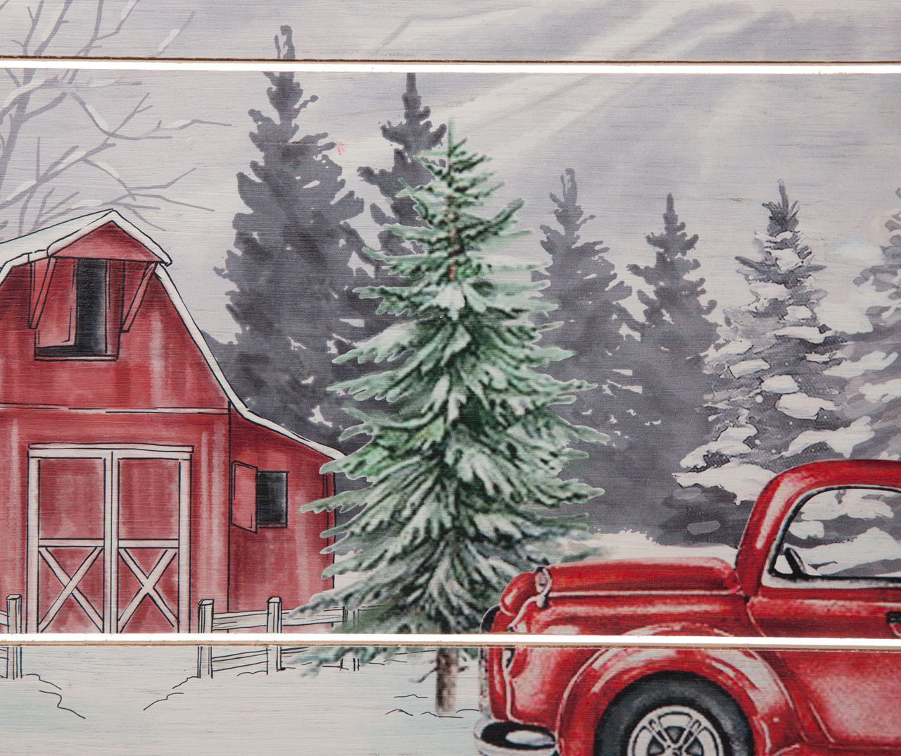 Hanging Farmhouse Dashing Through the Snow Christmas Truck 