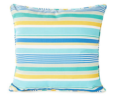 Blue & Yellow Novalie Stripe Tide Throw Pillow