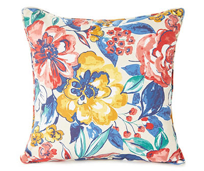 Watercolor Nikolette Bloom Throw Pillow