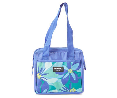 Leftover Blue Floral 9-Can Cooler Tote Bag