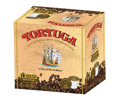 Tortuga Rum Cream 18-Pack Single Serve Brew Cups