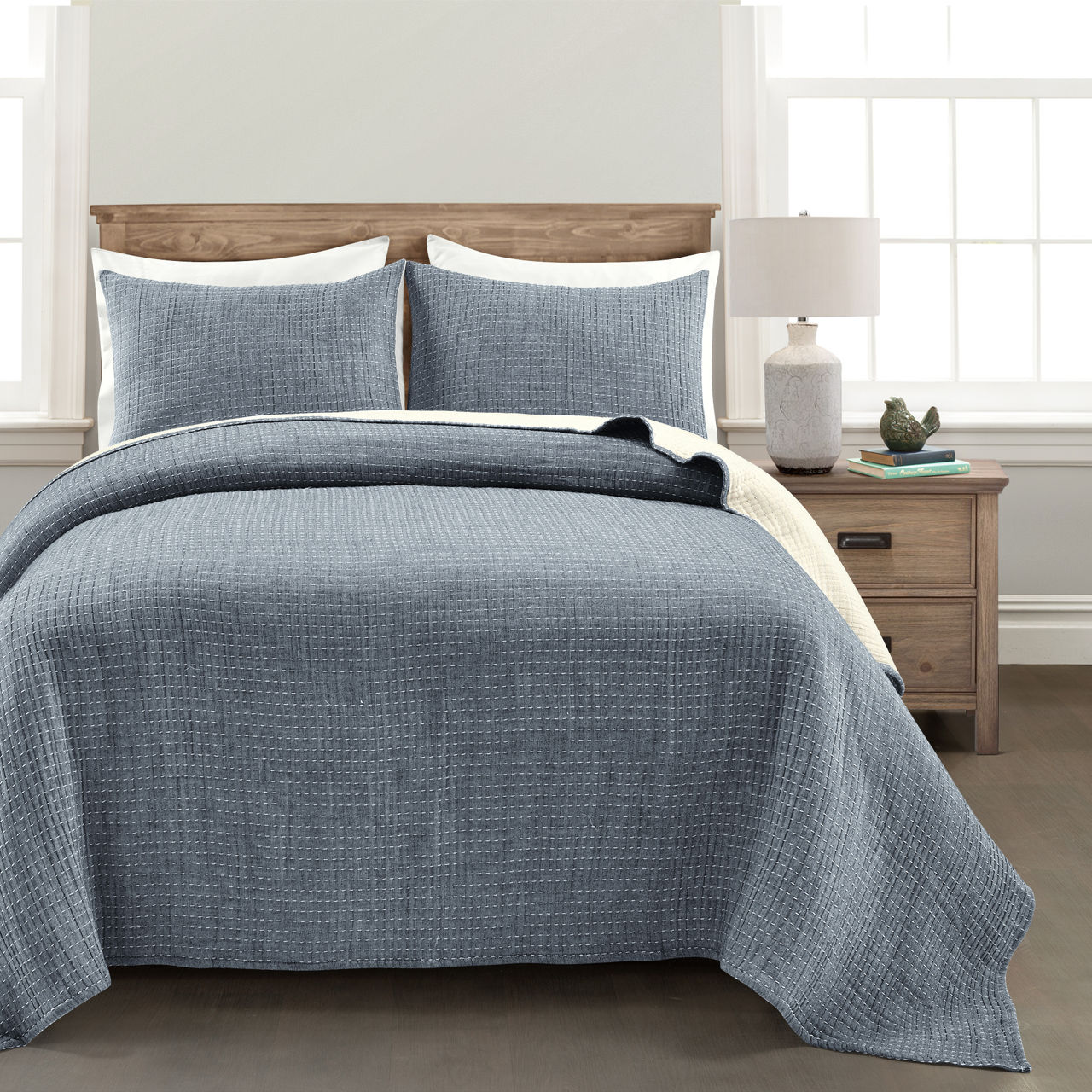 Kantha StitchedRow Quilt Coverlet Set Big Lots