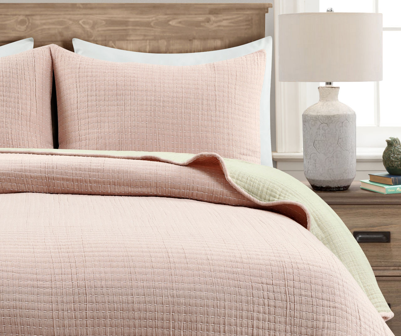 Kantha StitchedRow Quilt Coverlet Set Big Lots