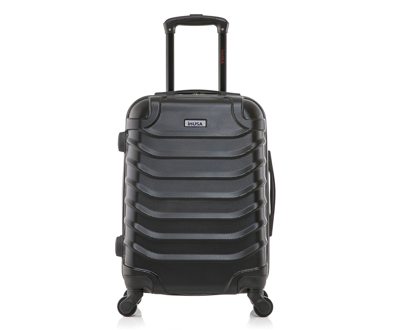 Endurance Black 20" Ridged Hardside Spinner Carry-On Suitcase