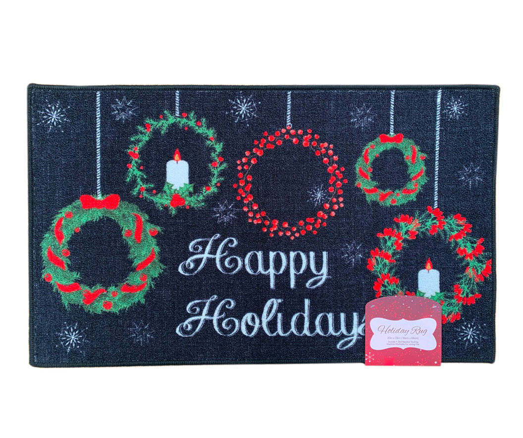 HBBOOMLIFE Outdoor Rugs Merry Christmas and Happy New Year