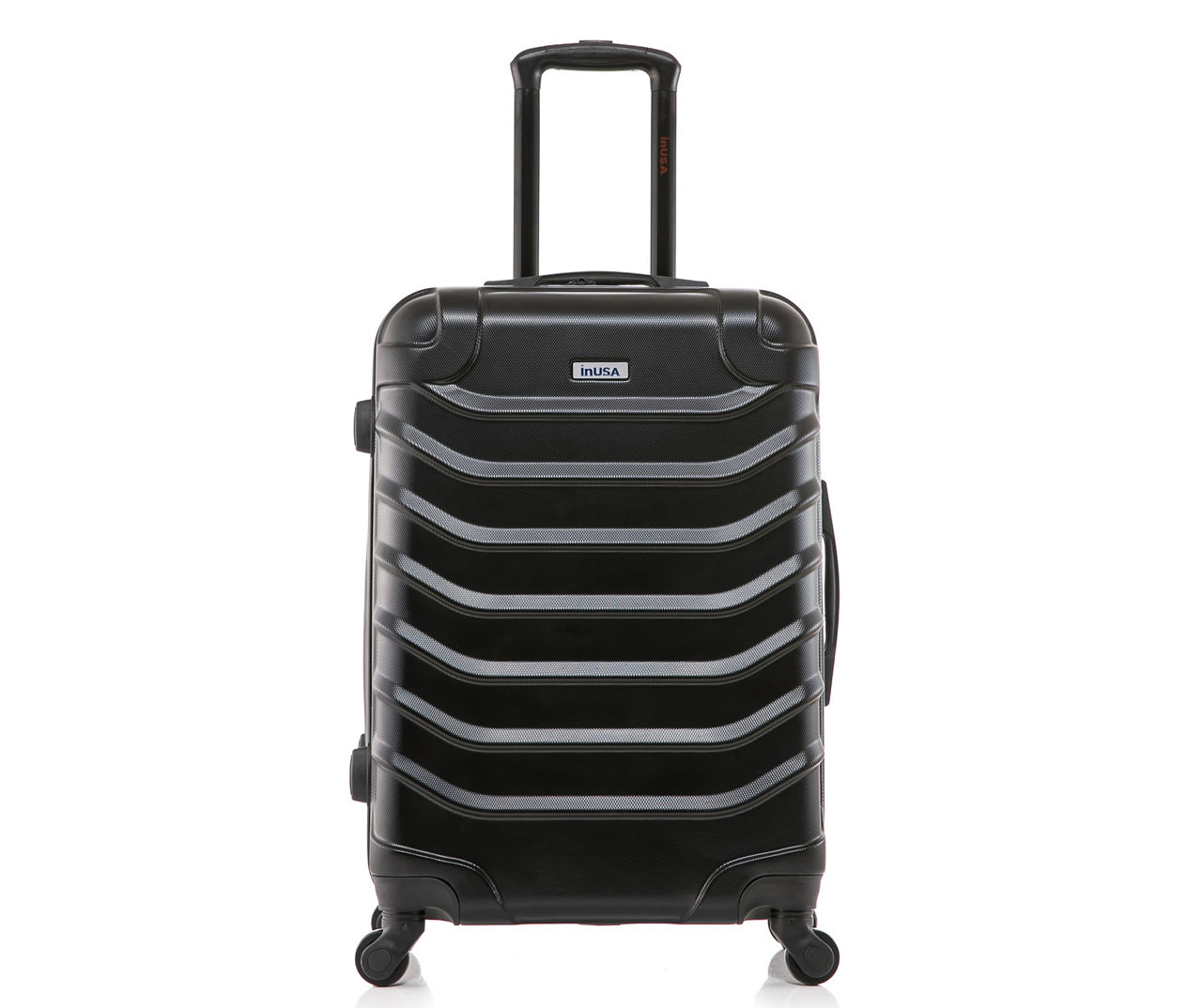 Endurance Black 24" Ridged Hardside Spinner Suitcase