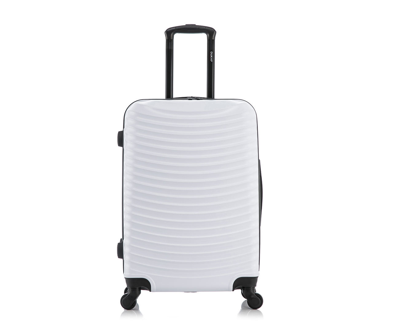 DUKAP Adly White 24" Curved-Ridge Hardside Spinner Suitcase