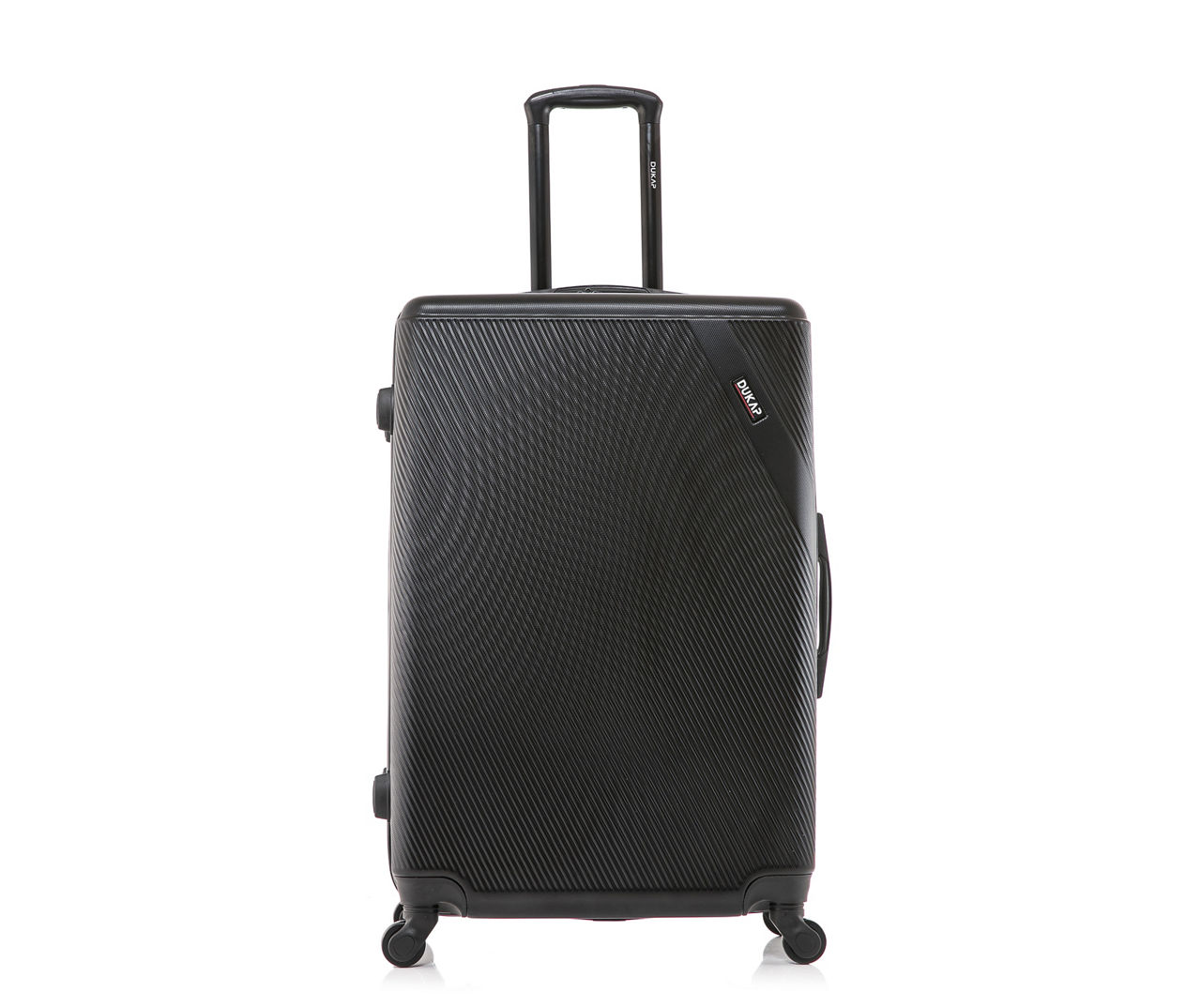 DUKAP Discovery Black 28" Diagonal-Ridge Hardside Spinner Suitcase