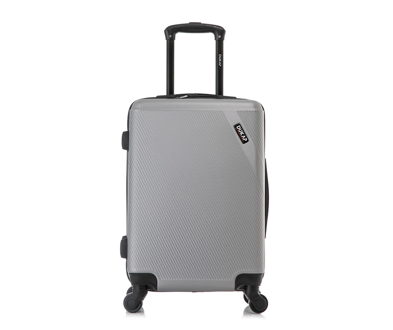 DUKAP Discovery Silver 20" Diagonal-Ridge Hardside Spinner Carry-On Suitcase