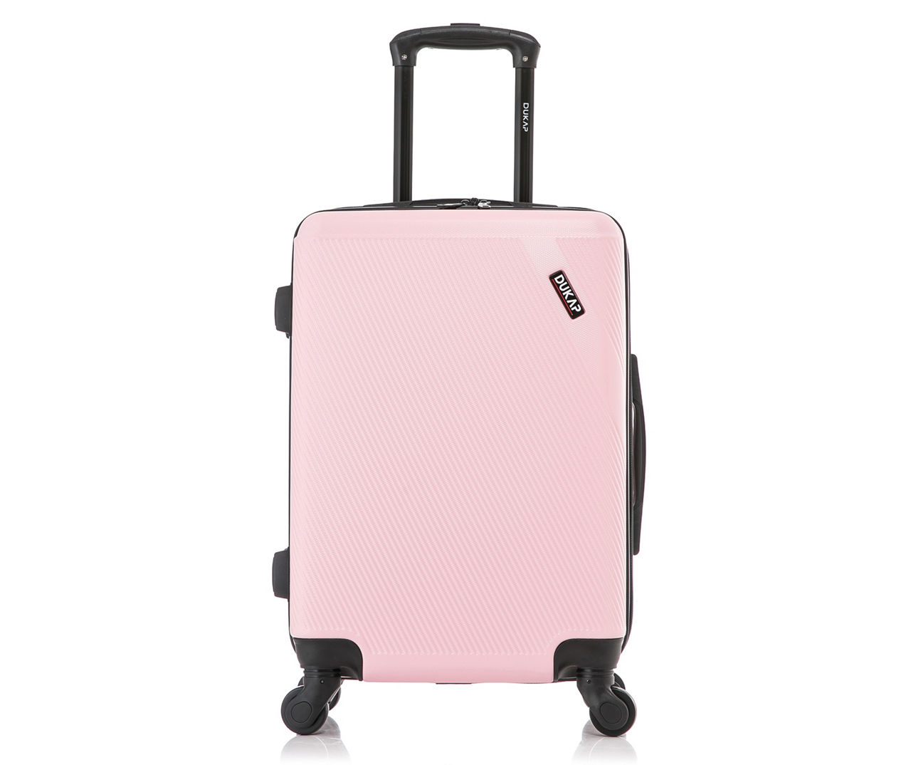 DUKAP Discovery Pink 20" Diagonal-Ridge Hardside Spinner Carry-On Suitcase