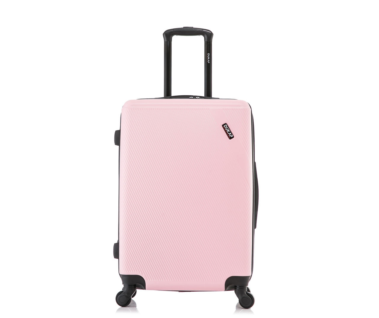 DUKAP Discovery Pink 24" Diagonal-Ridge Hardside Spinner Suitcase