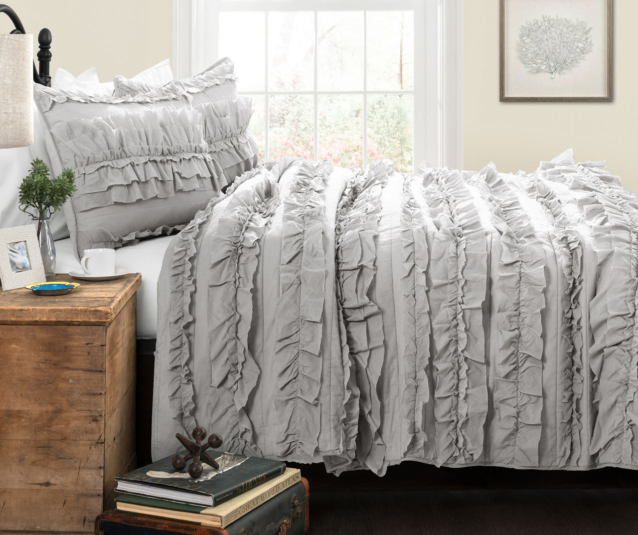 Lush Decor Belle Ruffle Quilt Set Big Lots