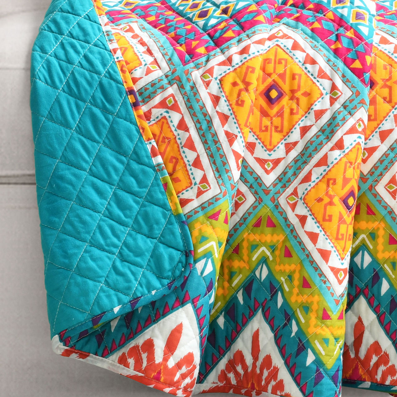 Orange discount quilted throw