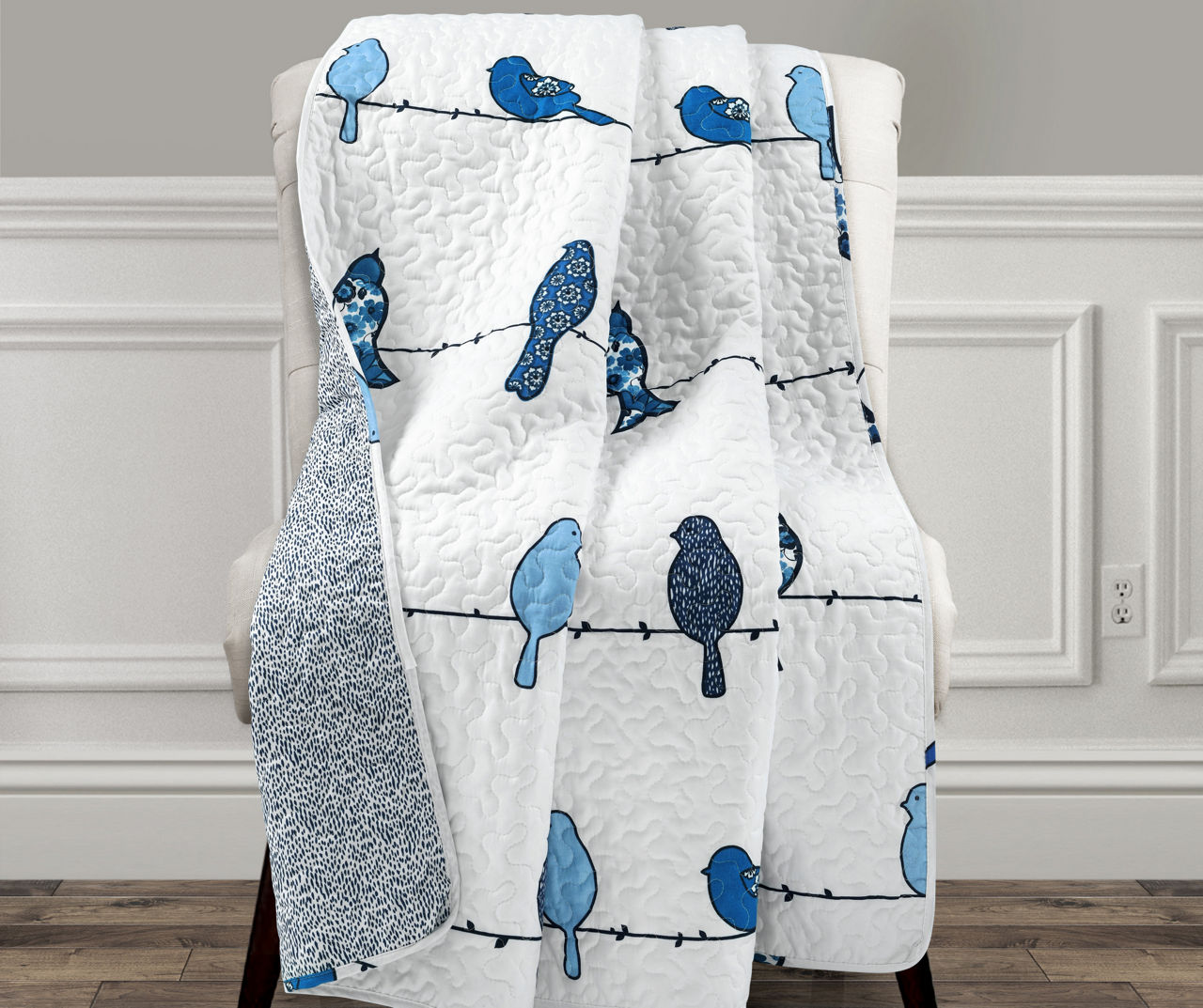 Rowley Birds Quilted Throw Big Lots