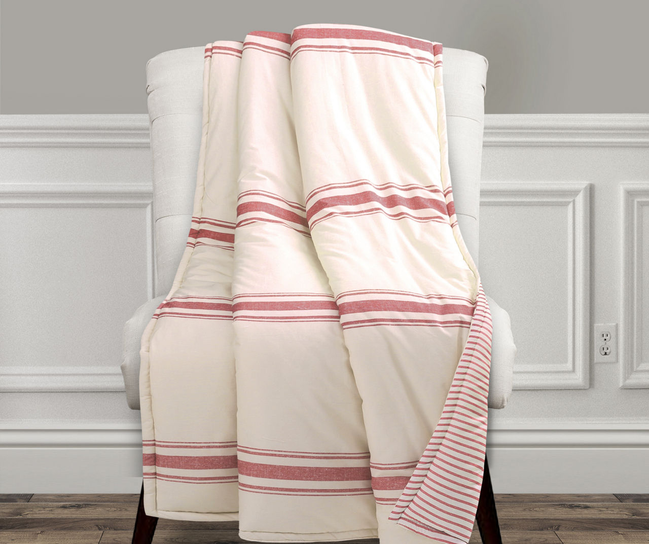 Lush Decor Farmhouse Stripe Throw Big Lots