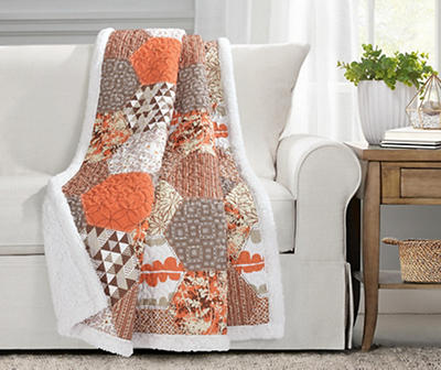Briley Geometric Hexagon Quilted Sherpa Throw