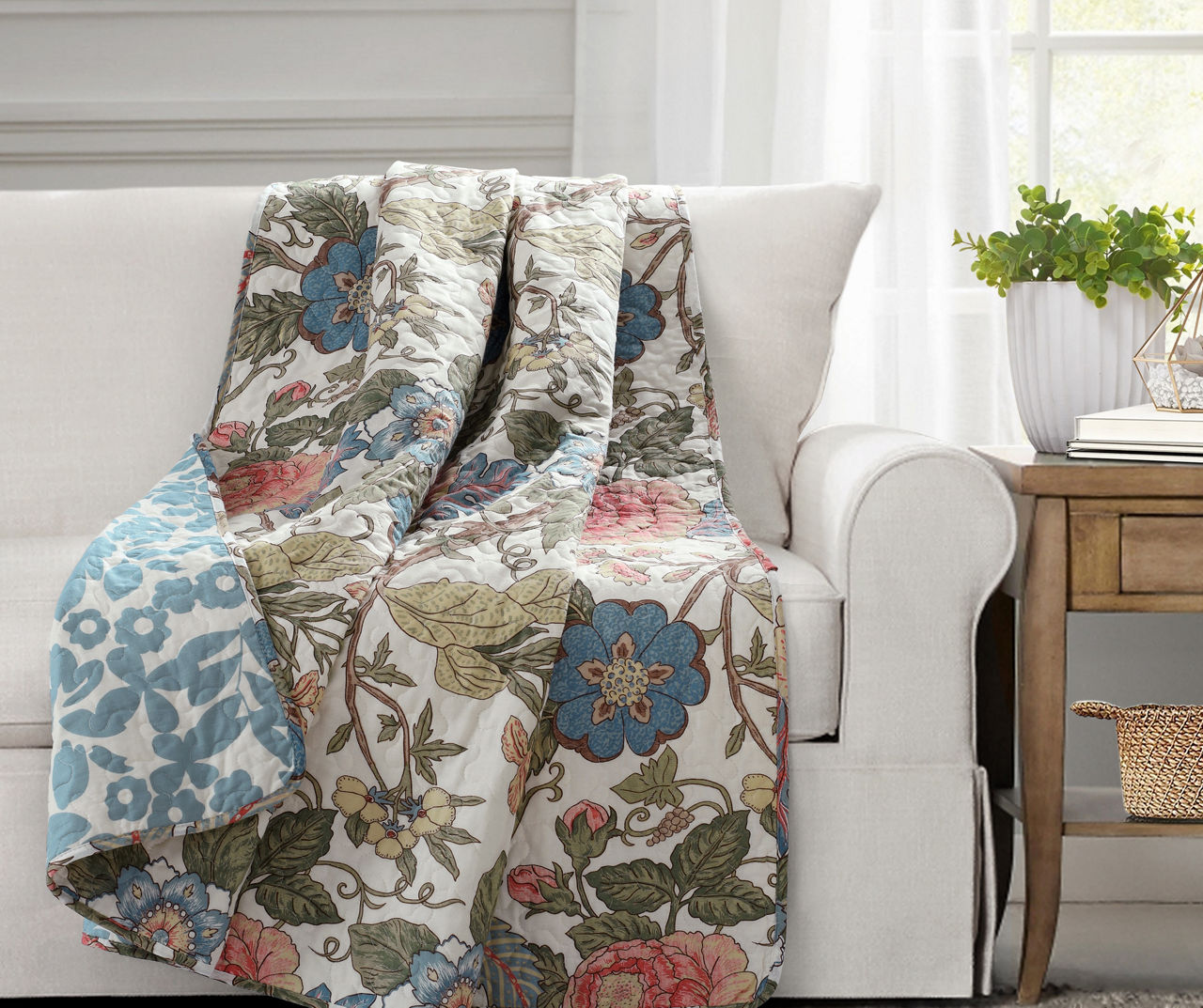 Lush Decor Sydney Floral Quilted Throw Big Lots