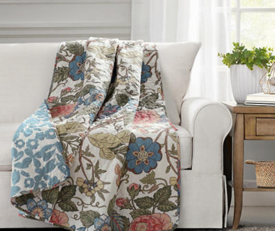 Sydney Floral Quilted Throw