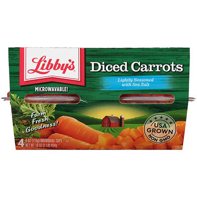 Libby's Diced Carrots 4 - 4 oz Cups