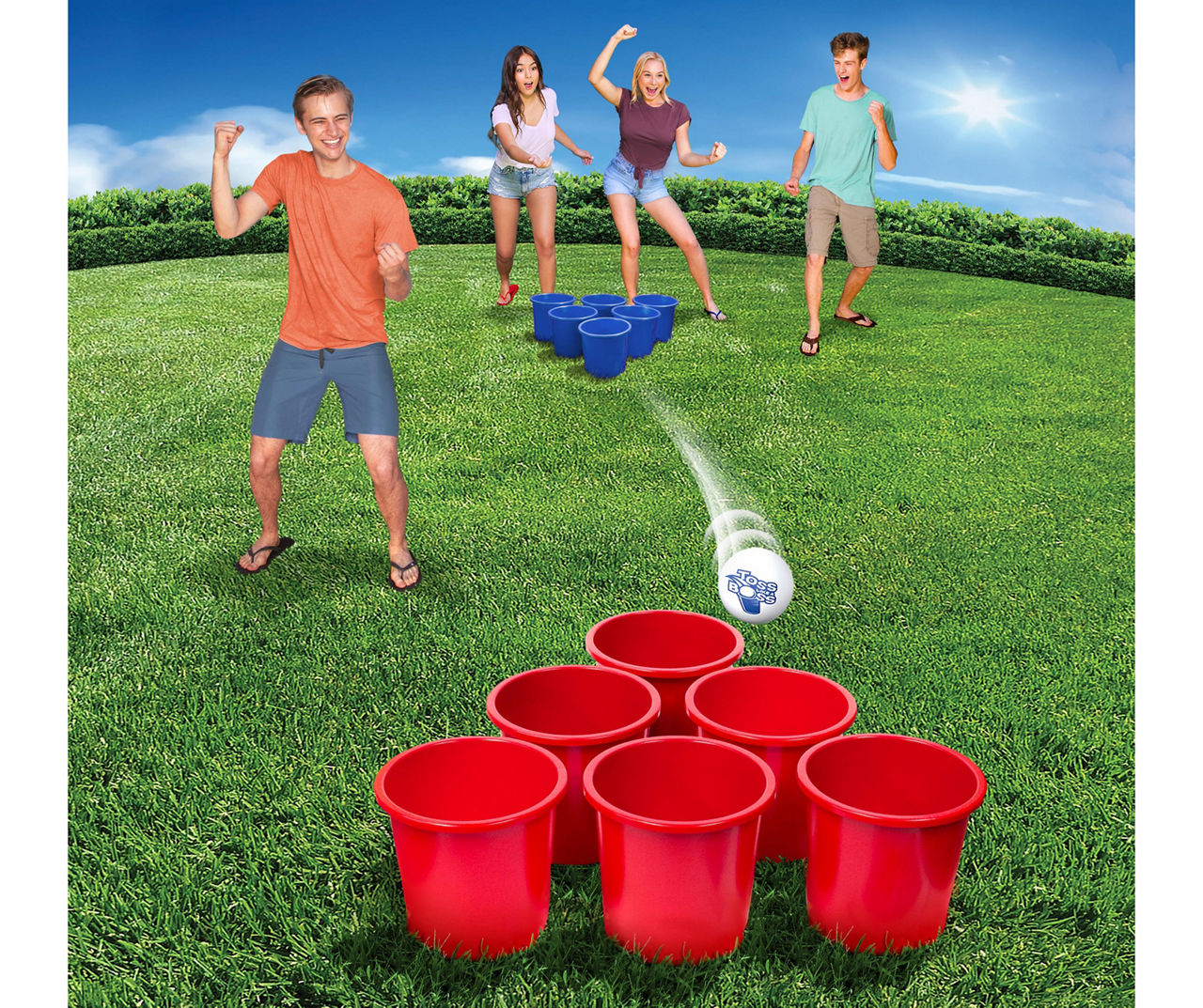 TUAHOO Giant Yard Pong Outdoor Games for Adults & Family Yard Tossing Game  with Buckets and Balls for Tailgate, BBQ, Beach, Camping, Pool, Lawn,  Backyard - Yahoo Shopping