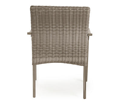 Sandpointe Neutral All-Weather Wicker Patio Dining Chairs, 2-Pack
