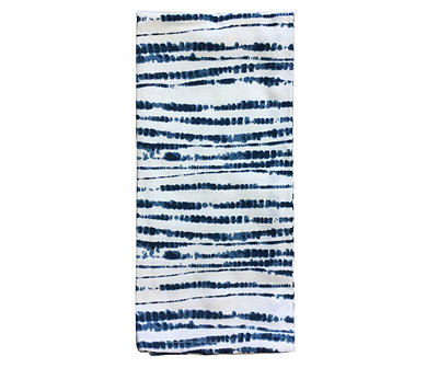 Coastal "Seas the Day" White & Blue 2-Piece Kitchen Towel Set