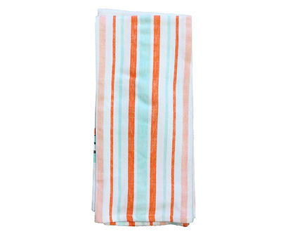 Coastal "Fun in the Sun" White & Red 2-Piece Kitchen Towel Set