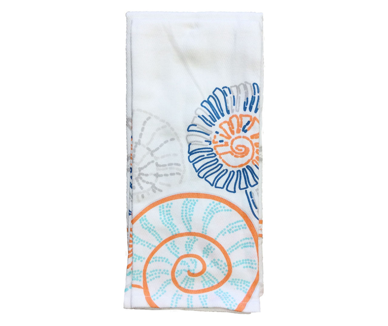 Coastal White & Coral Starfish Kitchen Towel, 2-Pack