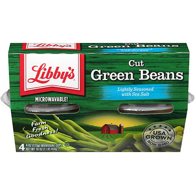 Libby's Cut Green Beans 4-4 oz. Cups
