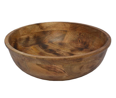 Lipped Wood Bowl, (13.25