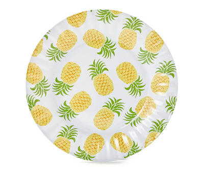 White Pineapple Melamine Salad Plates, 4-Pack