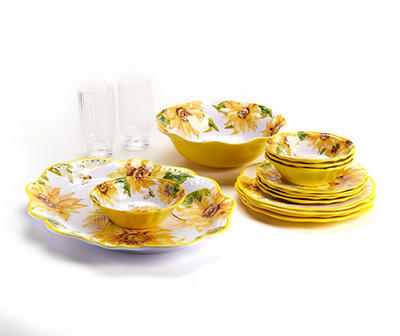 Sunflower & Bee Melamine Salad Plates, 4-Pack