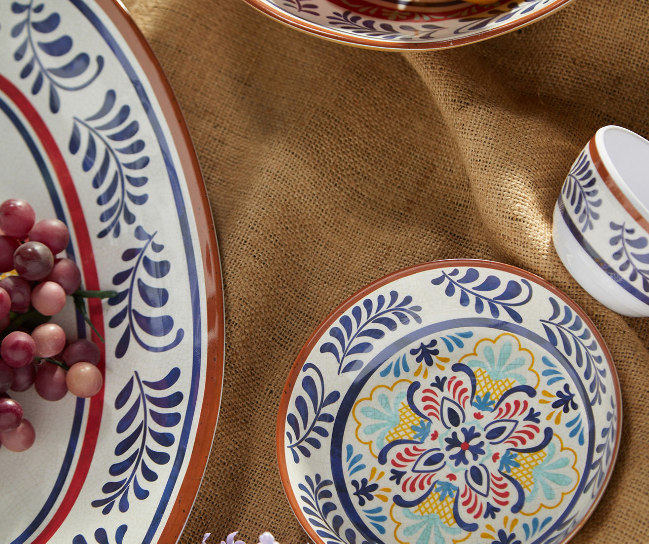 Floral Mandala Melamine Serving Tray