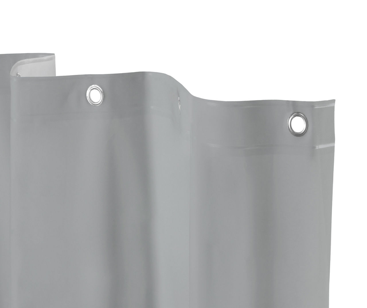 Gray Medium-Weight Microban PEVA Shower Liner