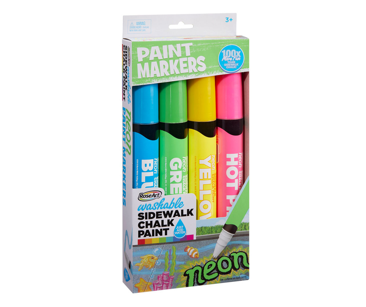 RoseArt Washable Sidewalk Neon Paint Markers, 1 ct - Smith's Food and Drug