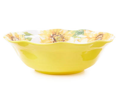 MELAMINE SNFLWR AND BEE SERVING BOWL