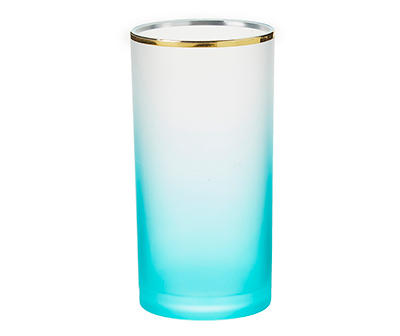 Blue Frosted Highball Plastic Glass, 19 Oz.