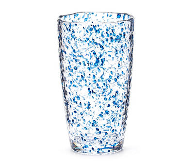 Blue Speckled Highball Plastic Glass, 19.5 Oz.