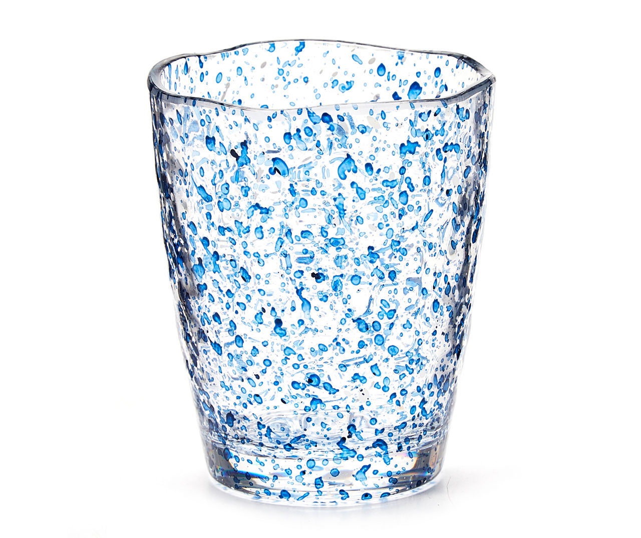 Blue Speckled Water Glass, Set of 2