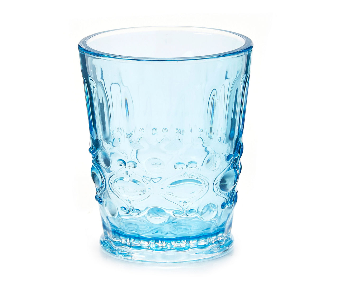 Blue Speckled Double Old Fashioned Plastic Glass, 13.5 Oz.