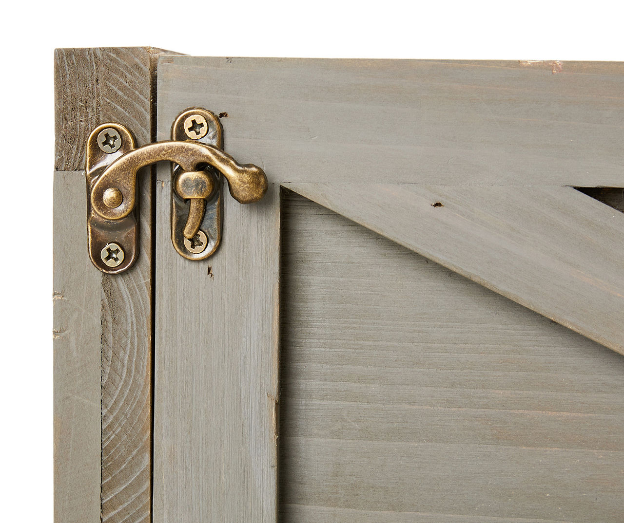 26" Gray Wood Tree Box Collar