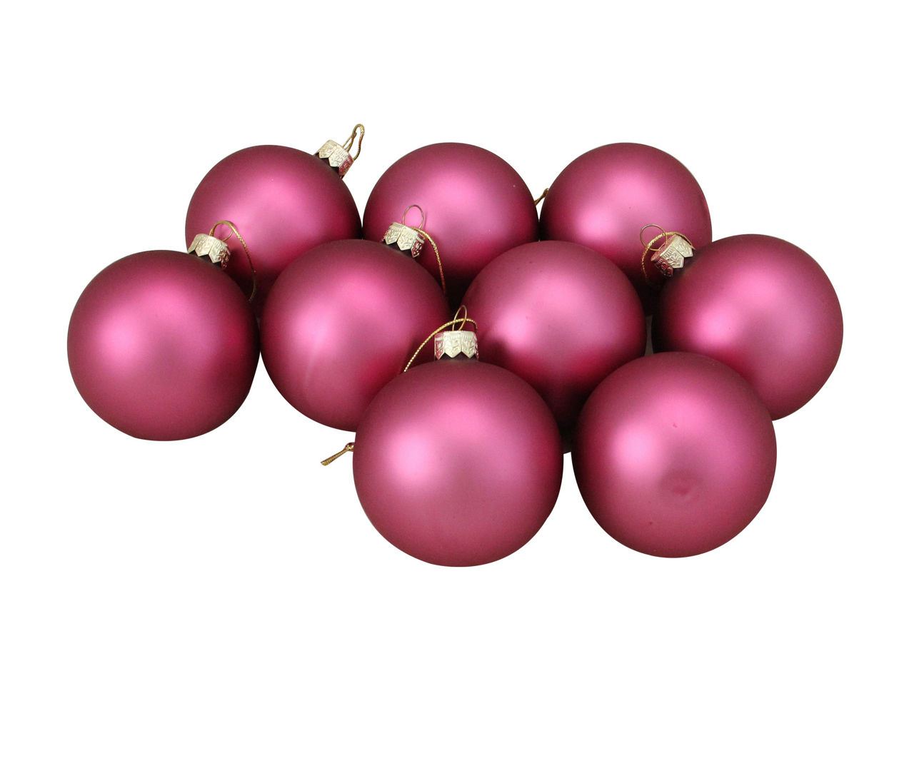 Matte Pink 36Piece Glass Ball Ornament Set Big Lots