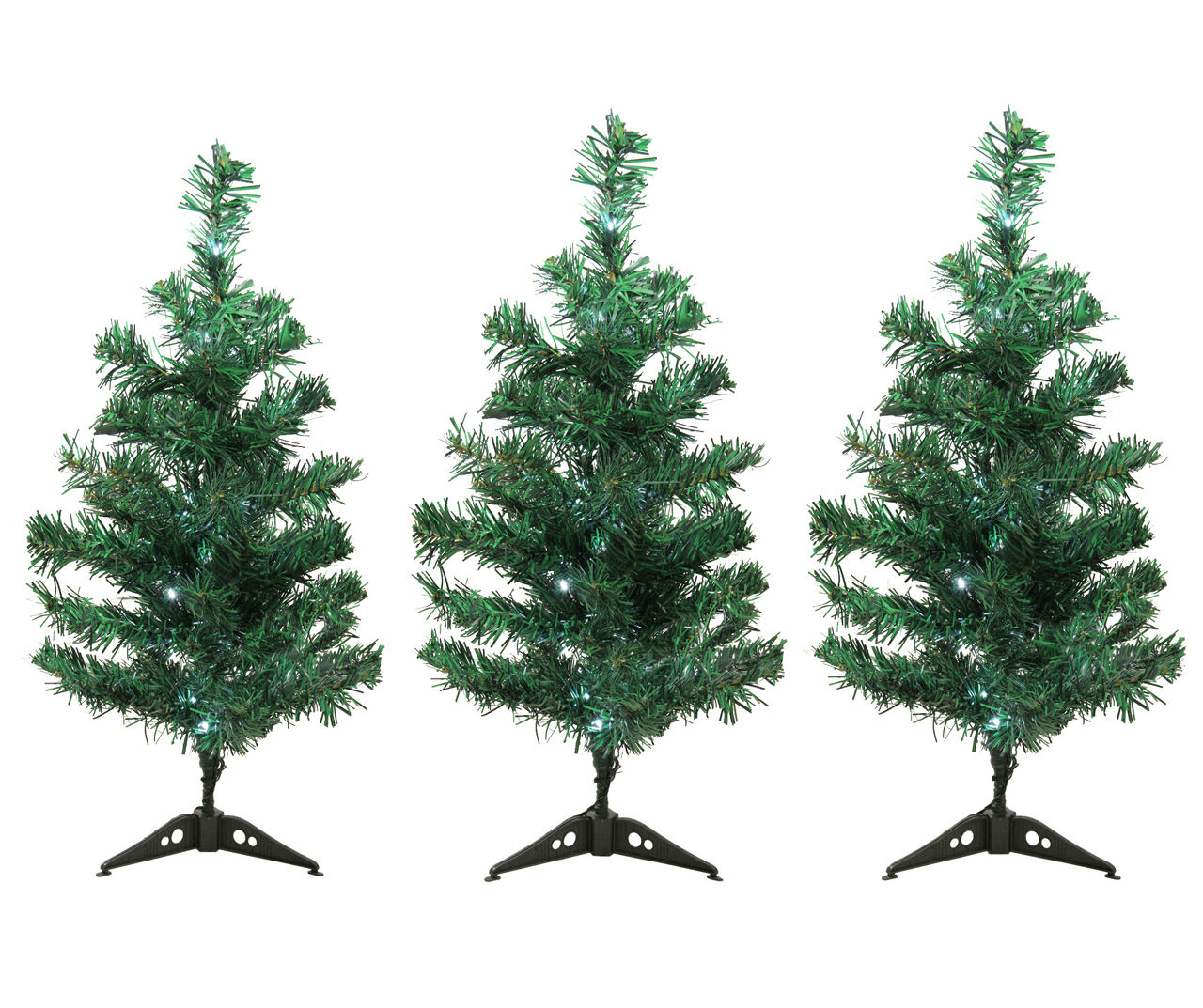 Northlight 2' Green 3Piece PreLit LED Artificial Christmas Tree